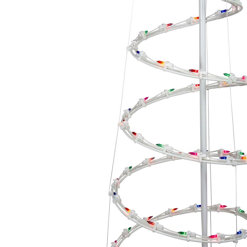 6' Pre-Lit Spiral Christmas Tree - Multi Color Lights