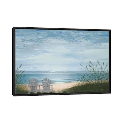 iCanvas "Beach Chairs" by Bruce Nawrocke Framed Canvas Print