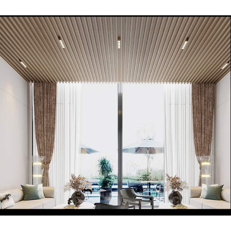 93 in. x 6 in x 0.8 in. Solid Wood Wall Siding Board (Set of 3pc) - 3pc+1pc EndTrim