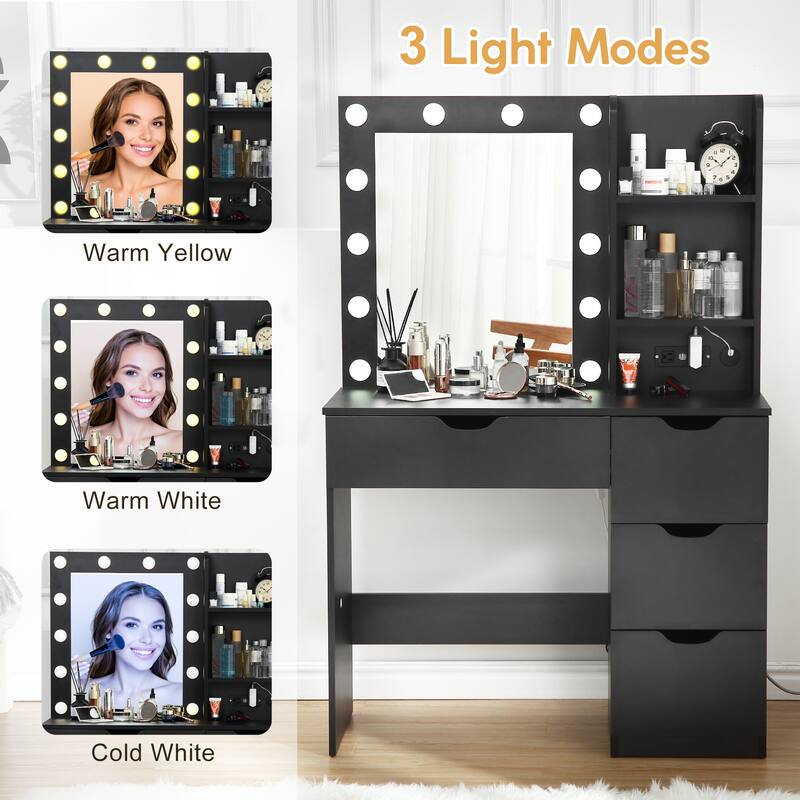 Four-drawer dressing table