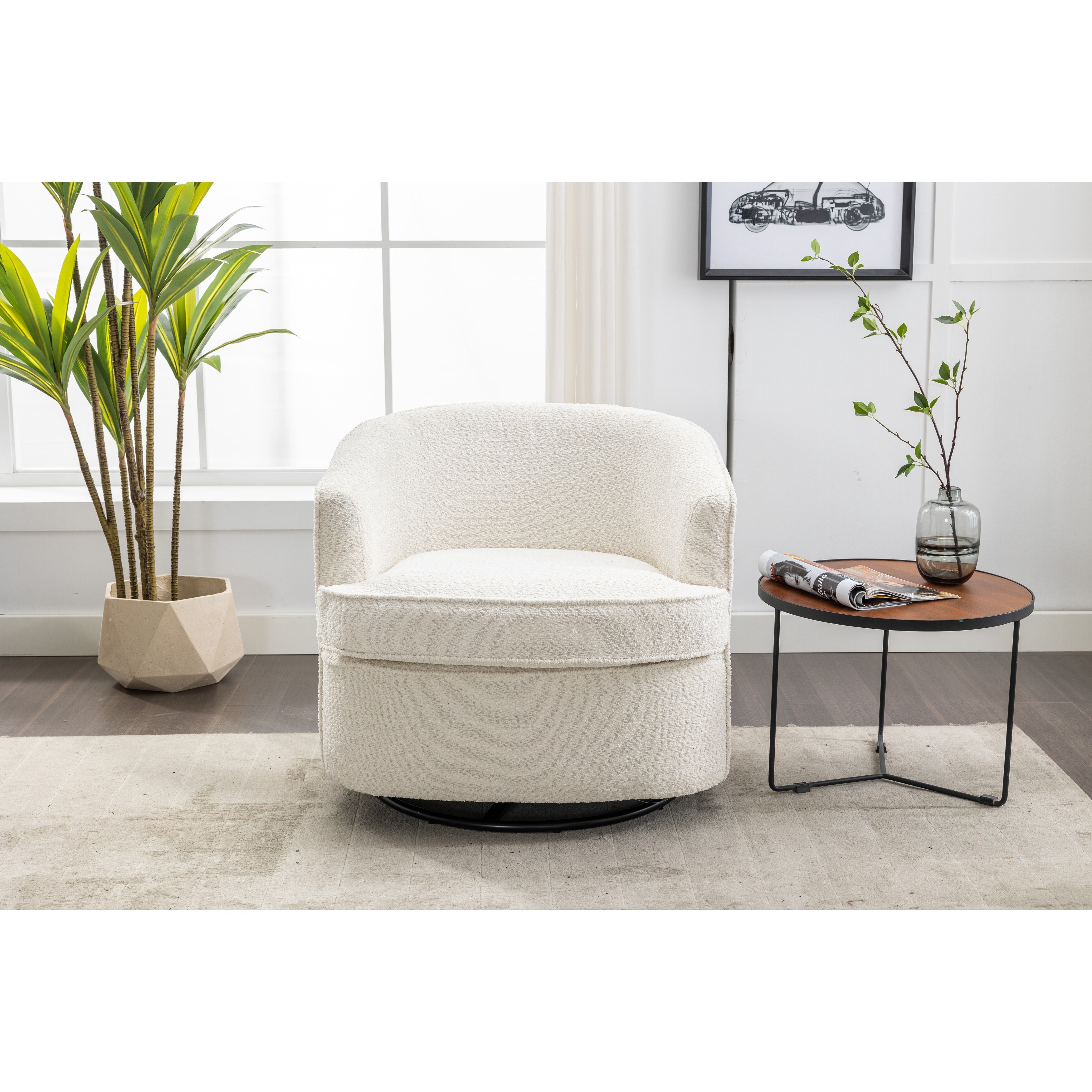 Small swivel 2024 barrel chair