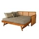 preview thumbnail 19 of 24, Somette Abaco Daybed with Pop-Up in Honey Includes Mattresses Seaport Blue