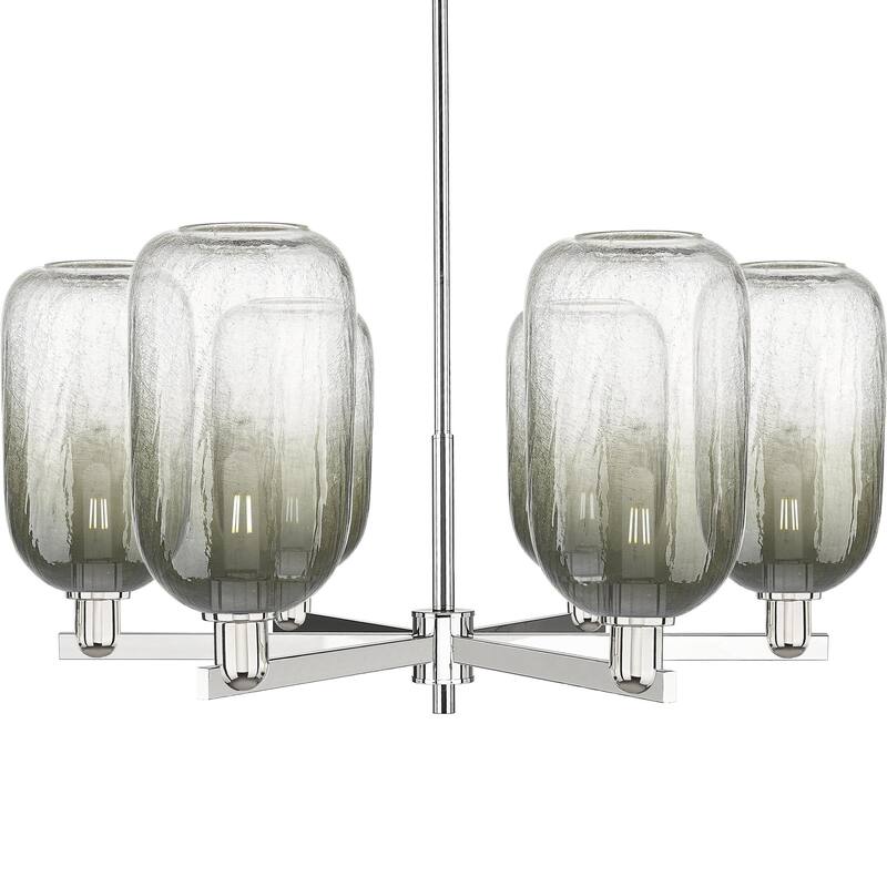 Innovations Lighting 716-6CR-17-24 Brookhaven Cloche Chandelier - Polished Nickel / Slate