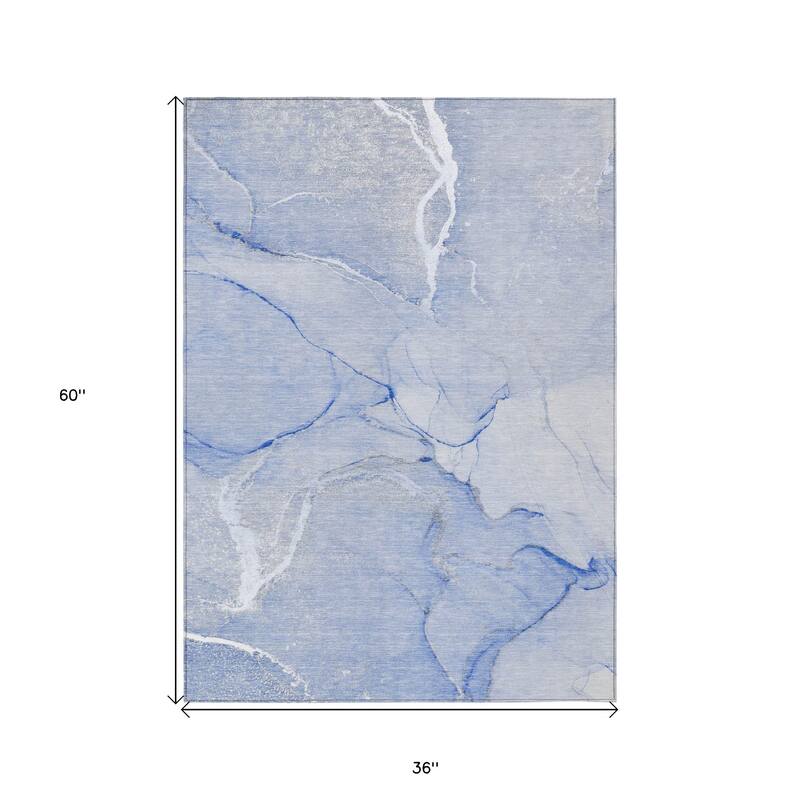 Dava Contemporary Abstract Weather Resistant Blended Style Outdoor Rug