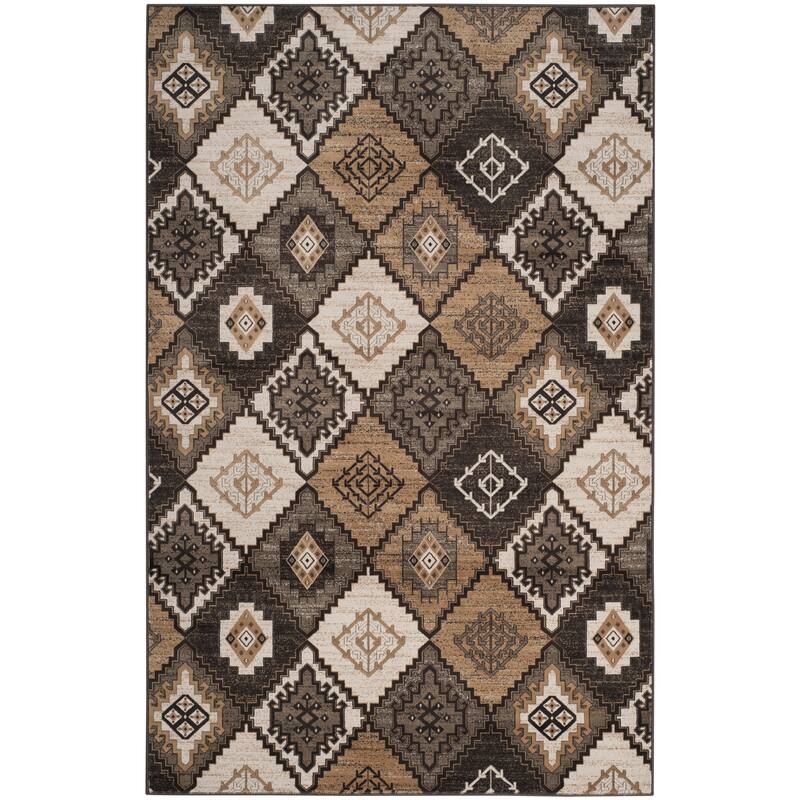 SAFAVIEH Vintage Distressed Boho Zella Oriental Rug - 5'1" x 7'7" - Black/Ivory