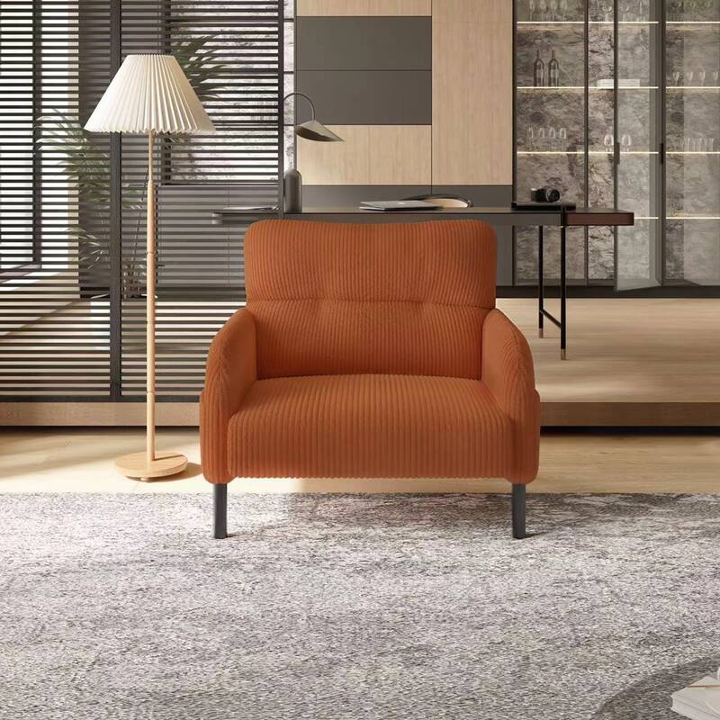 Comfortable Monochrome Single Person wide Seat Chair, Suitable for Living Rooms and Bedrooms