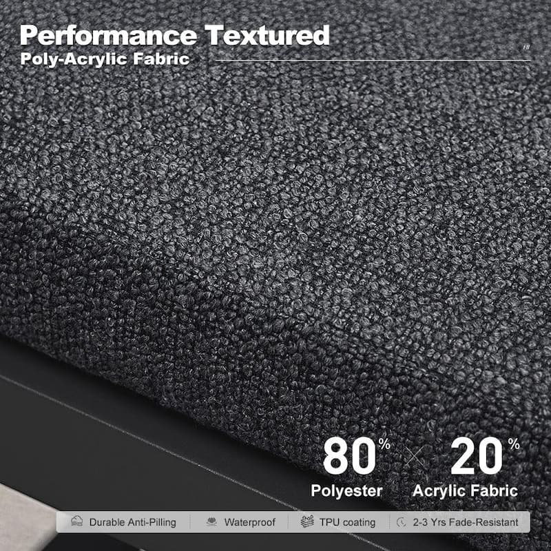 PURPLE LEAF Caesar Outdoor Bar Stools Set of 2 Modern Aluminum Barstools