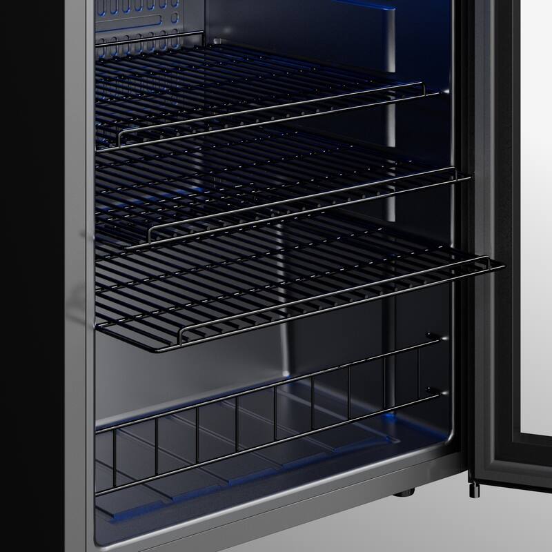 Yeego 4.6 Cu.Ft Beverage Refrigerator, Built-in or Freestanding Cooler with Glass Door, LED Light, Quiet Compressor