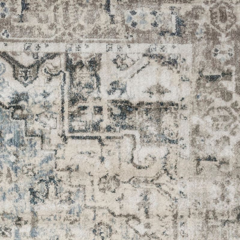 Alexander Home Contessa Distressed Transitional Medallion Rug