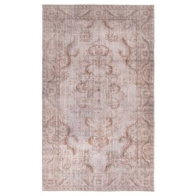 ECARPETGALLERY Hand-knotted Color Transition Light Brown Wool Rug - 5'8 x 8'11