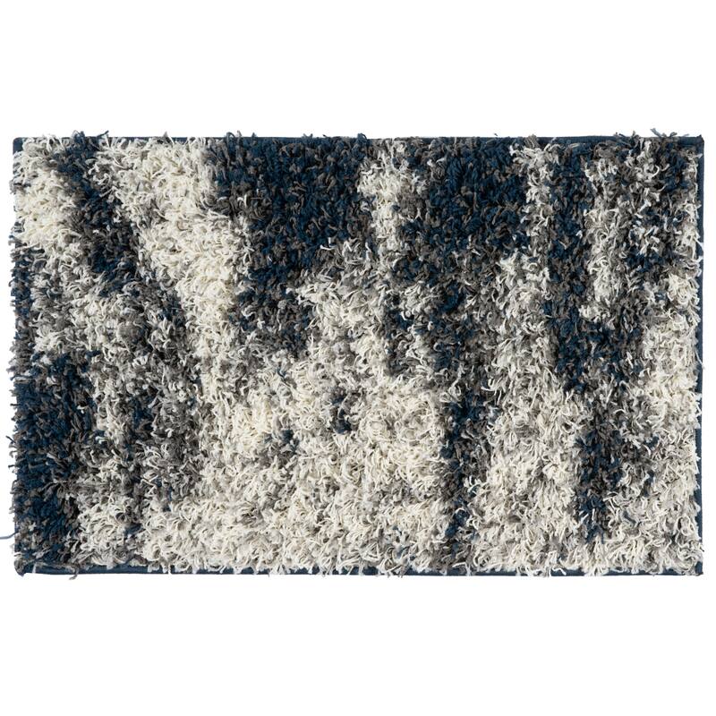 World Rug Gallery Modern Abstract Design Plush Shag Area Rug