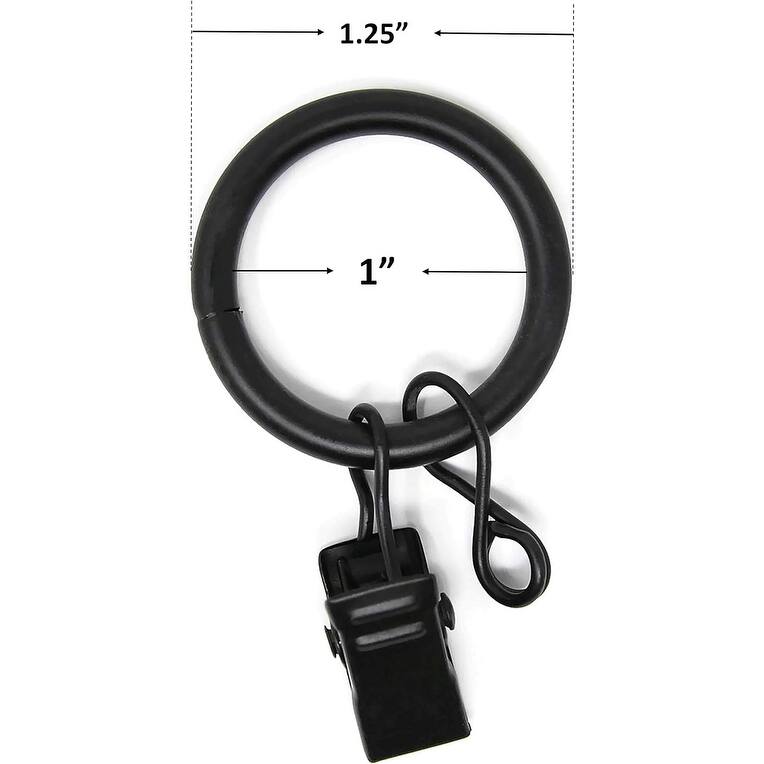 10PCS Solid Metal Window Drapery Curtain Panel Ring with Eyelet, 1" Inner Diameter, Fits Up to 3/4" Rod Multicolor