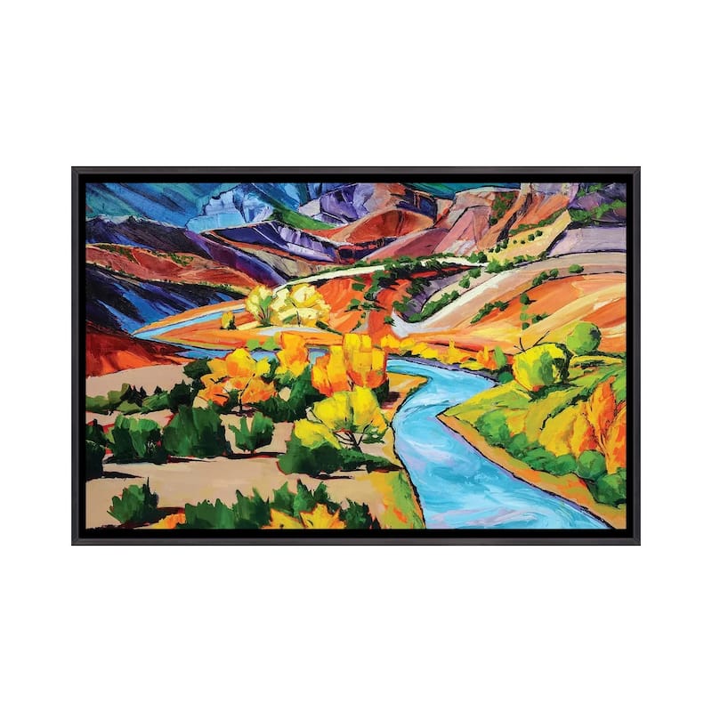 iCanvas "October In New Mexico" by Maxine Shore Framed - Ebony - 18x26