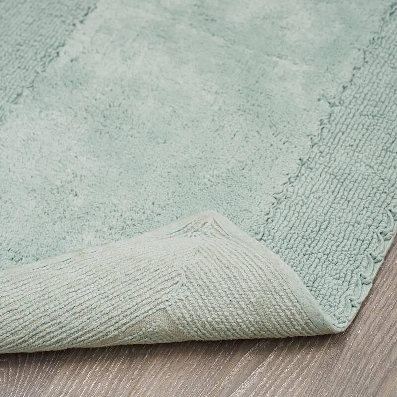 Laura Ashley Ruffle Border Pure Cotton Bath Rugs