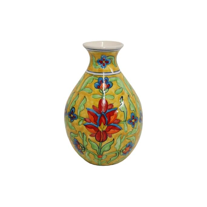 Home&Manor Ceramic Bottle Vase Multicolor