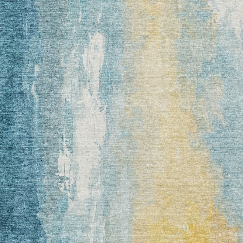HomeRoots Abstract Transitional Rectangle Outdoor Rug