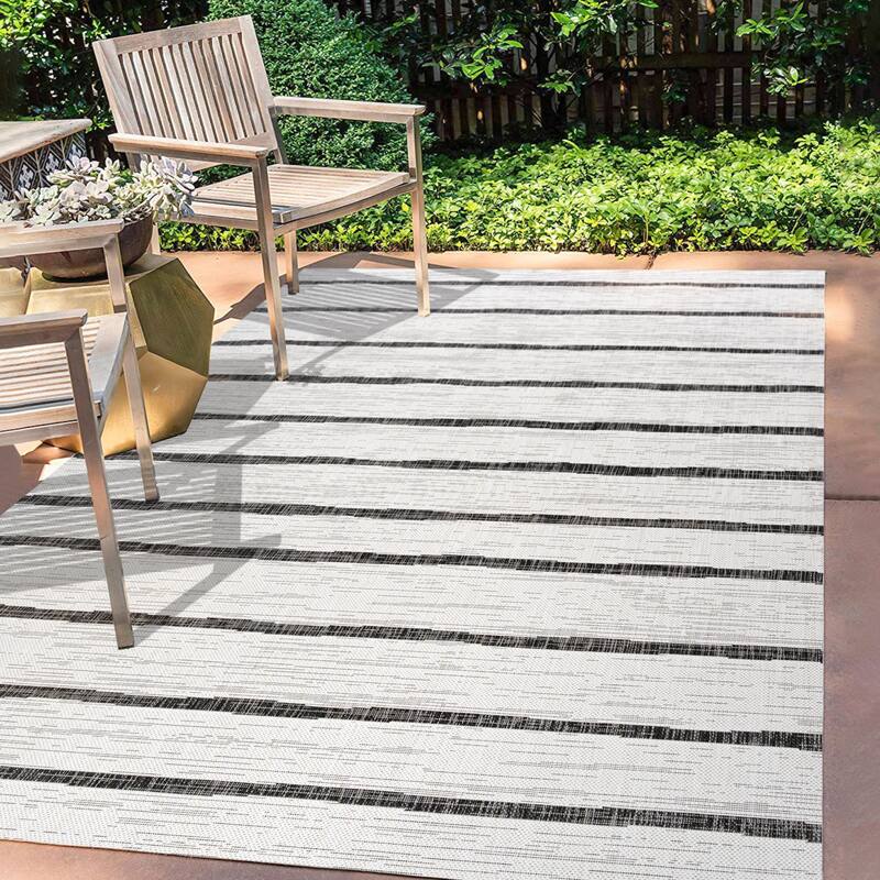 JONATHAN Y Andratx Berber Stripe Indoor/Outdoor Area Rug