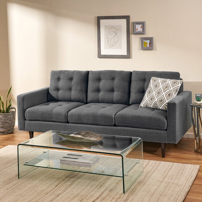 Adderbury Contemporary 3-seat Tufted Fabric Sofa by Christopher Knight Home