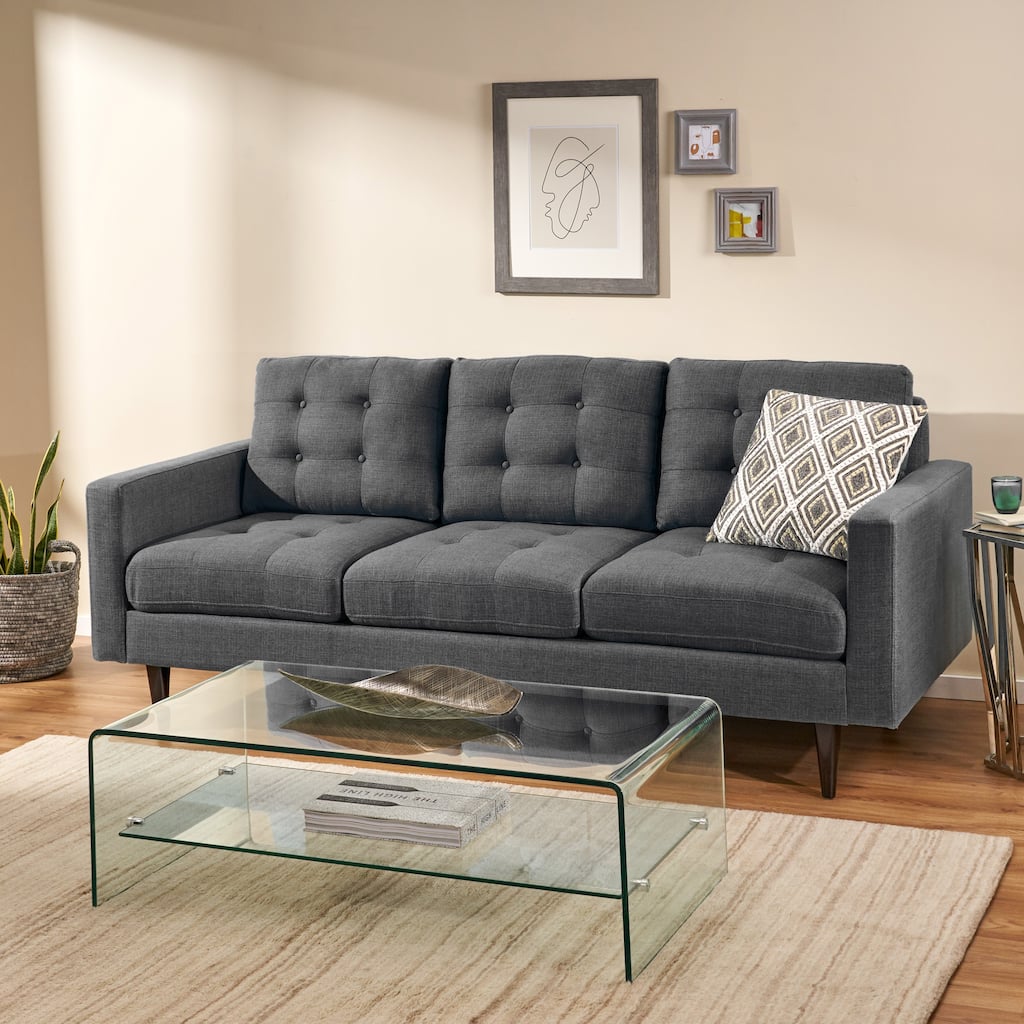 Adderbury Contemporary 3-seat Tufted Fabric Sofa by Christopher Knight Home