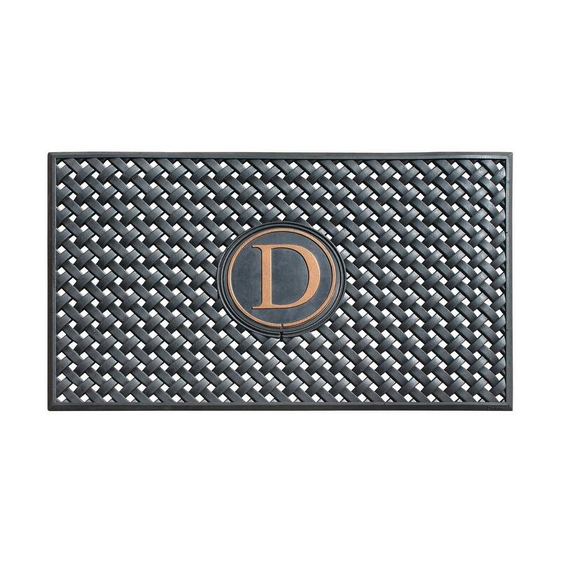 A1HC 100% Pure Rubber Monogrammed Front Door Mat 24" x39" Indoor Outdoor Doormat