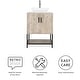 preview thumbnail 15 of 52, 24" Bathroom Vanity Sink Combo Oak Cabinet Vanity Tempered Glass/Ceramic Sink
