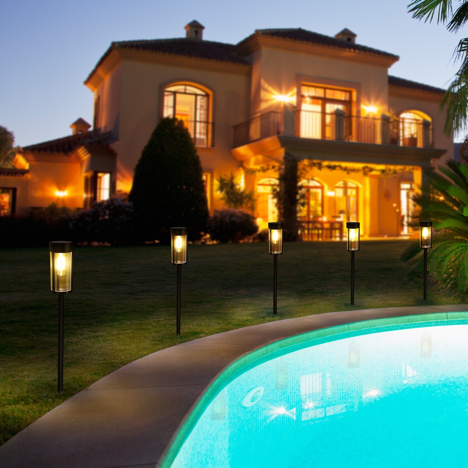 Large solar landscape lights cheap