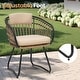 preview thumbnail 7 of 22, VredHom 11PC Outdoor Patio Extendable Table Dining Sets Table with Rattan Chairs