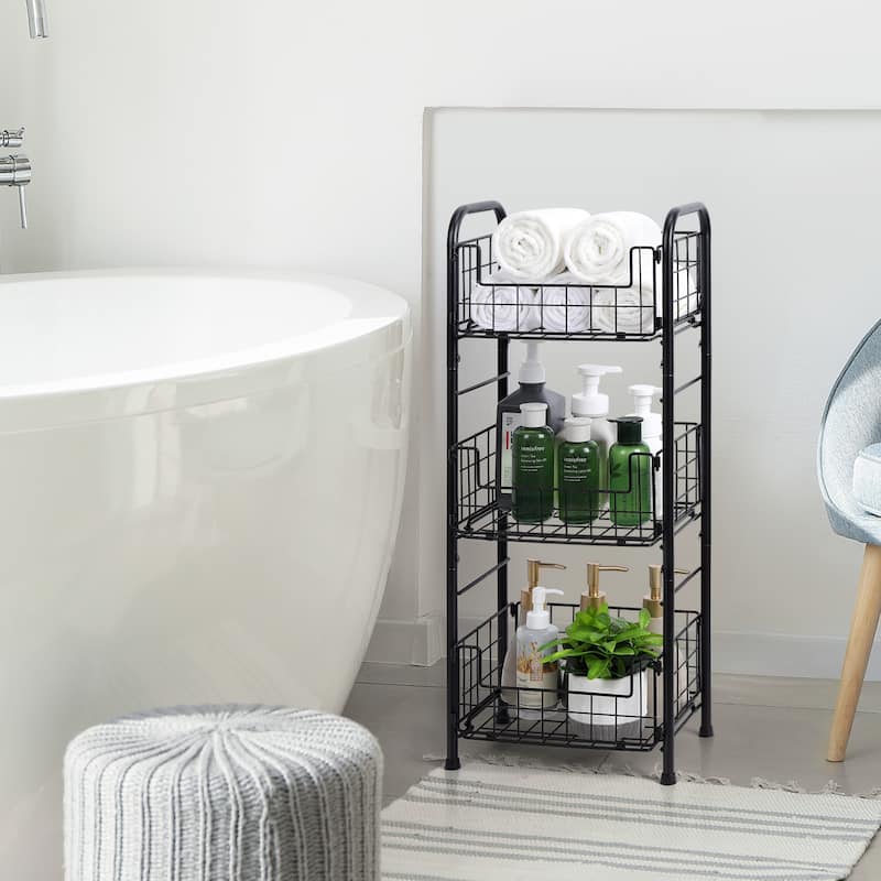 3-Tier Metal Freestanding Bathroom Organizer