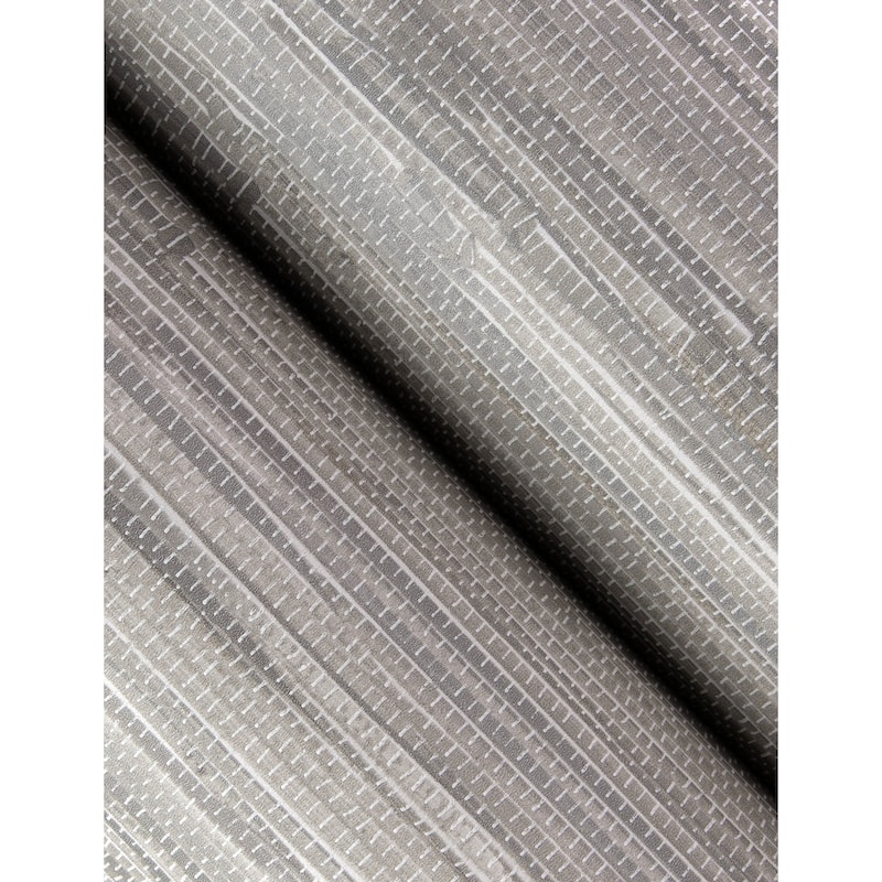 A-Street Prints Exhale Light Grey Woven Faux Grasscloth Wallpaper