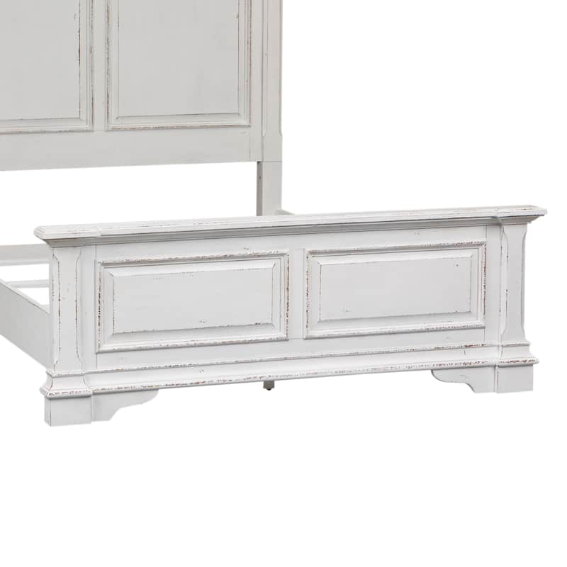 The Gray Barn Abbey Park Weathered Brown & Antique White Queen Panel Bed
