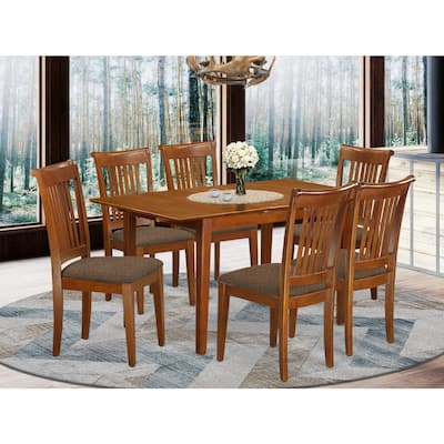Nordic Kitchen Dining Table Set with Chairs - Extendable Table & 6 Dining Chairs