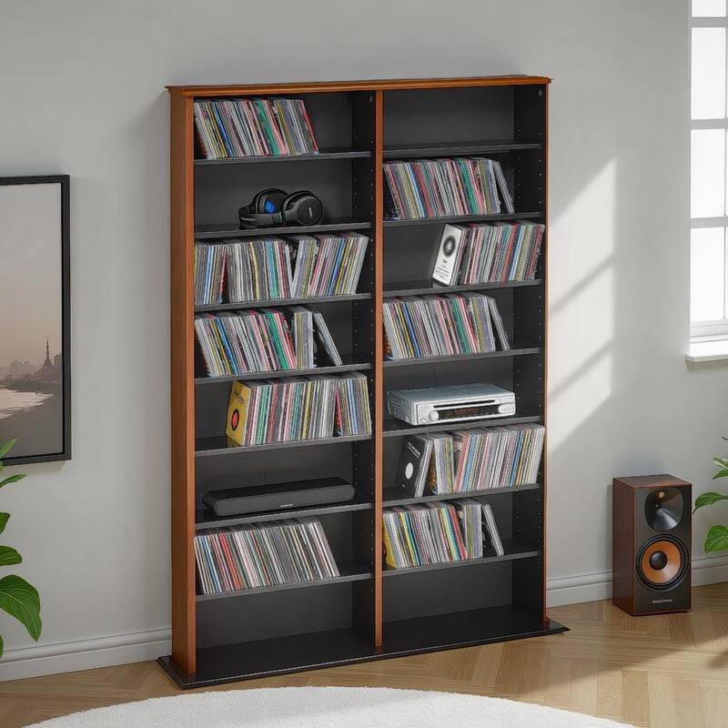 Prepac Media Storage Display Cabinet 8.75" D x 38.75" W x 51" H