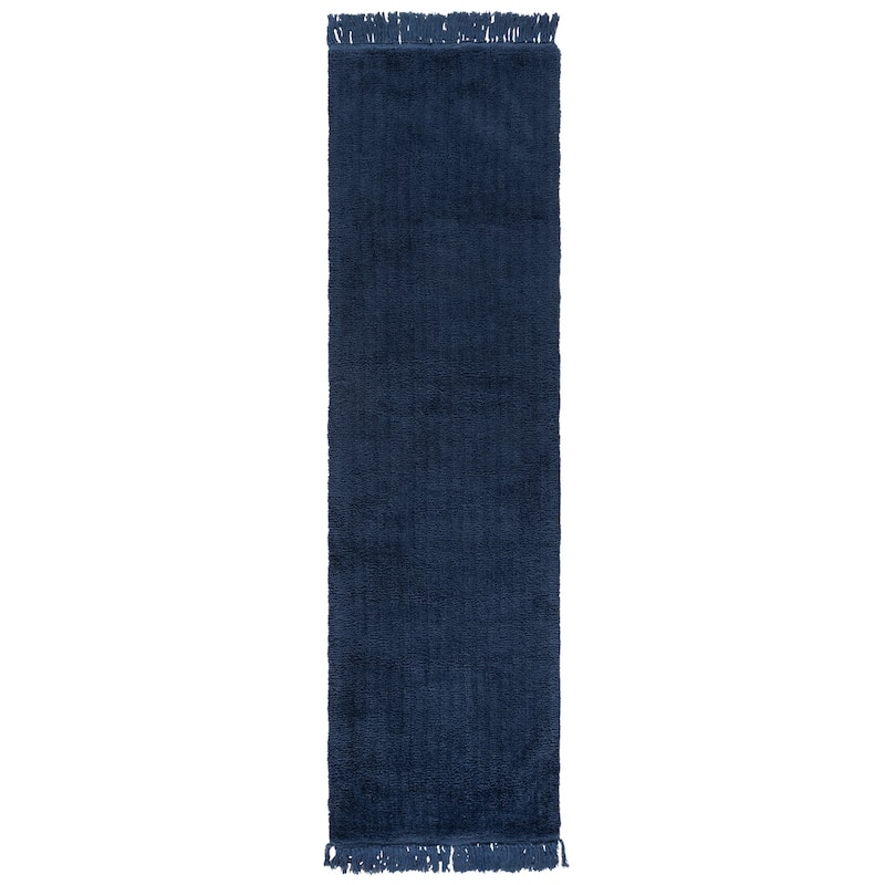 SAFAVIEH Handmade Vermont Neda Rug - 2'3" x 8' Runner - Blue