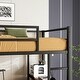 preview thumbnail 7 of 9, Twin Size Loft Bed for Teens Bedroom with L Shaped Desk and Shelves, Heavy Duty LED Metal Loft Bed Frame with Power Outlet
