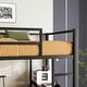 preview thumbnail 4 of 9, Twin Size Loft Bed with L Shaped Desk and Shelves, Charging Station, Led Lights
