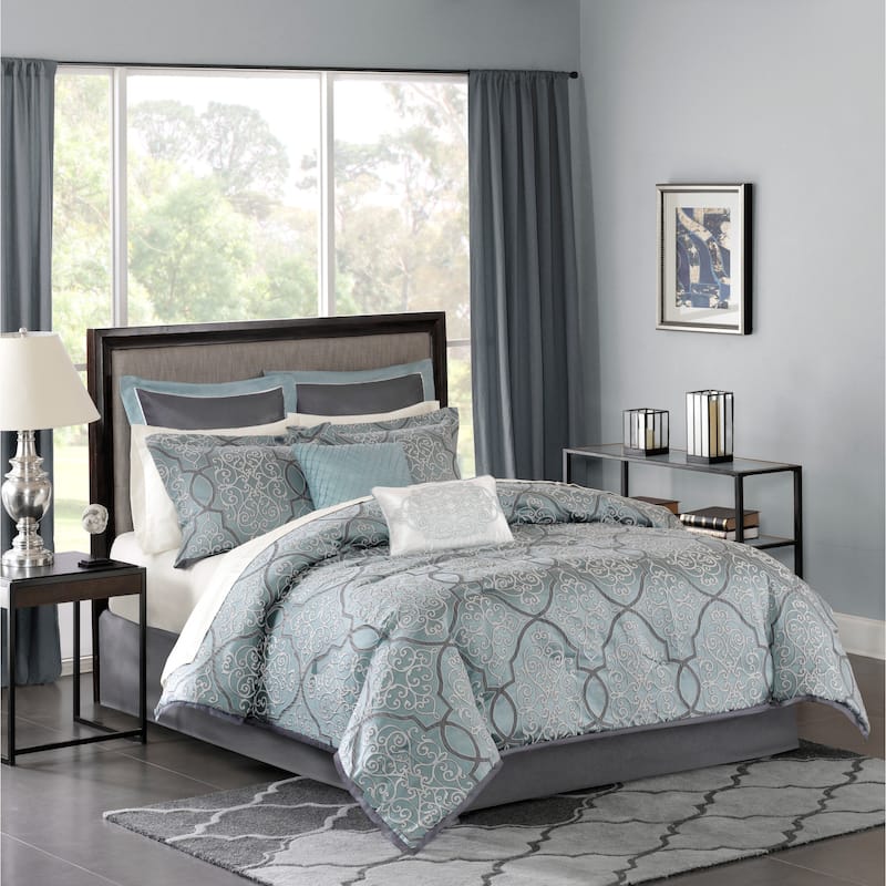 Madison Park Anouk 12 Piece Comforter Set with Cotton Bed Sheets