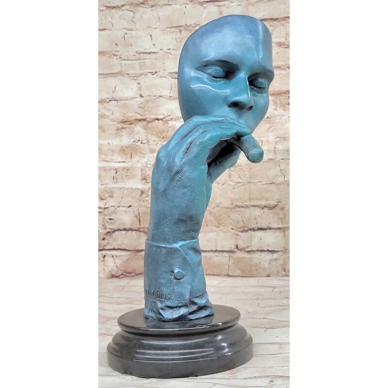 Salvador Dali Havana Man Smoking Cigar Bronze Sculpture Statue Hand Made Artwork