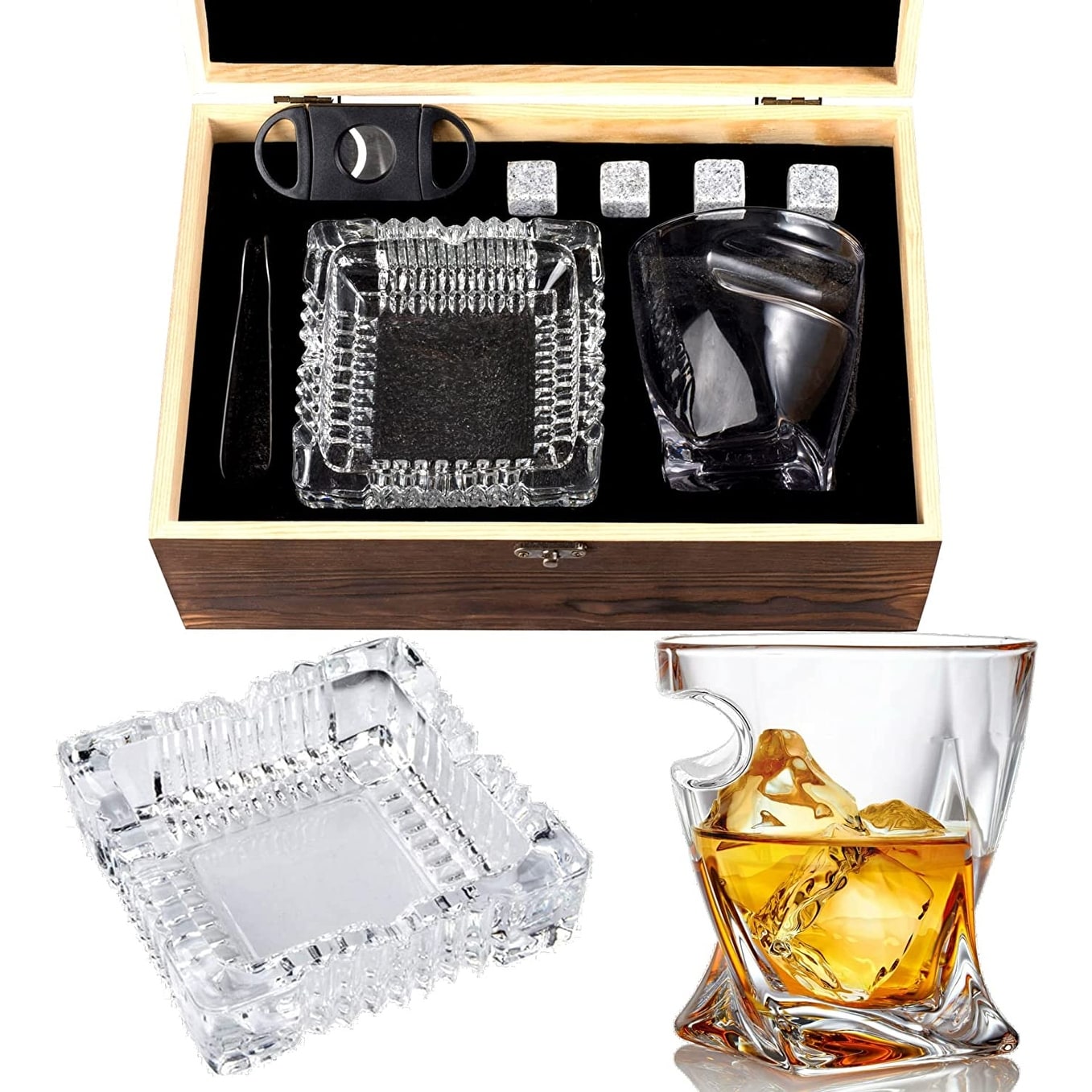 Whiskey Gift Sets For Men,Whisky Glass Set Of 2,Stainless Steel Whisky Reusable | Australia