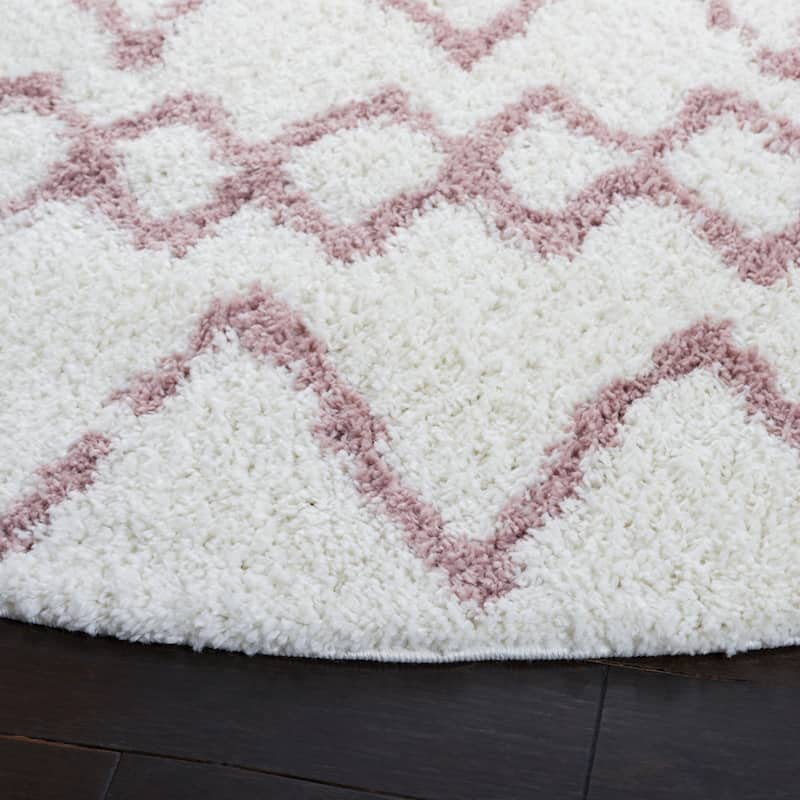 SAFAVIEH Berber Shag Ilmie Light Grey/Cream Rug