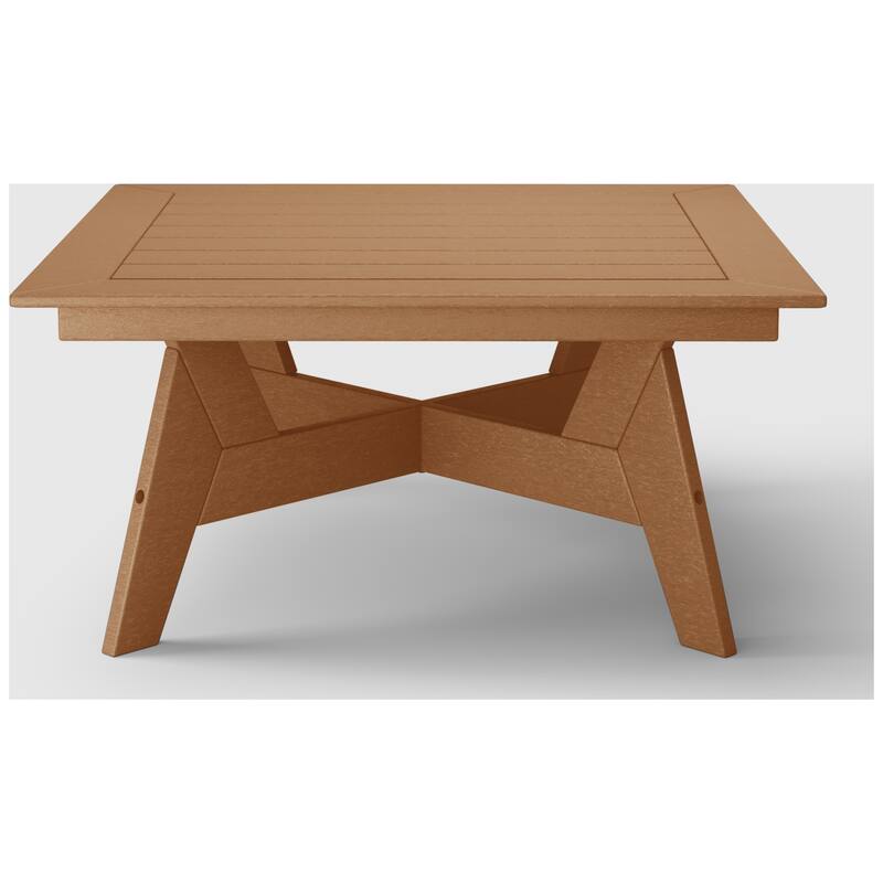 Polytrends Birchwood All Weather HDPE Outdoor Patio 37 Inch Square Conversation Table