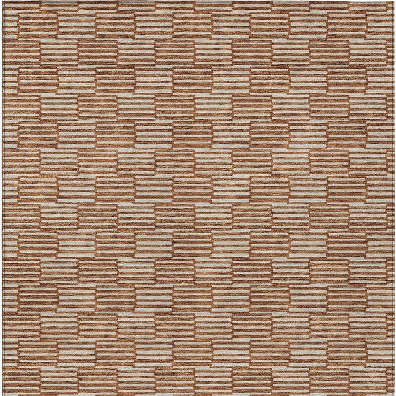 HomeRoots Geometric Transitional Rectangle Outdoor Rug