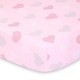 preview thumbnail 4 of 2, The Peanutshell Pink Elephants & Pink Hearts Pink/Grey Fitted Crib Sheet Set