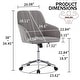 preview thumbnail 24 of 60, Velvet Home Office Chair, Ergonomic Swivel Study Desk Chair, Upholstered Vanity Chair with Backrest Seat and Metal Base