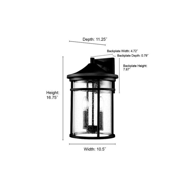 Millennium Lighting Namath 1 Light Outdoor Wall Sconce in Textured Black
