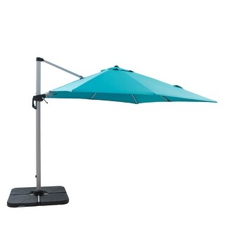 Overstockcamden 10 Square Heavy Duty Cantilever Patio Umbrella Turquoise Dailymail