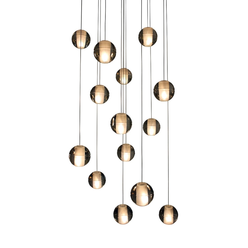 The Weston 40 Inch Rectangular Glass Drop Crystal Chandelier, Antique Copper The Weston 40 Inch Rectangular Glass Drop Crystal Chandelier, Antique Copper