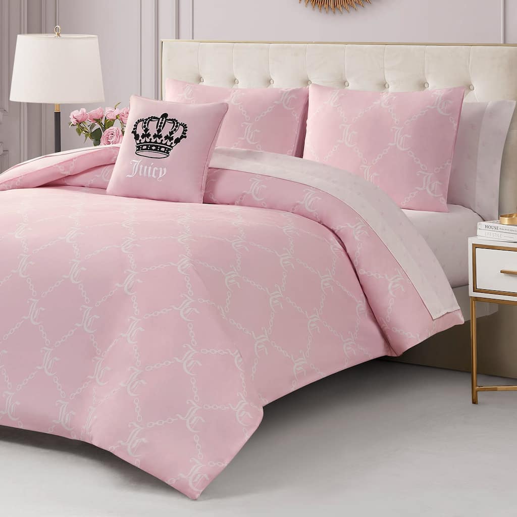 Juicy Couture Link Printed Bed-in-a-Bag Comforter Set