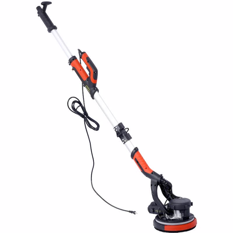 780W Electric Drywall Sander with Vacuum Dust Collection - Black+Red