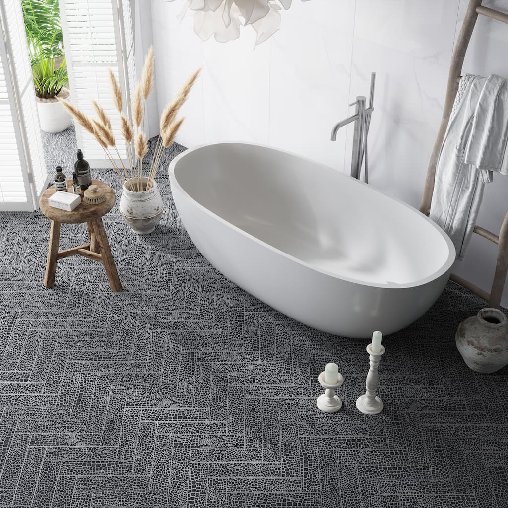 Artisana 3x12 in. Textured Etched Reptille Elongated Subway Wall and Floor Tile (5 sq ft/case, 20-Pack)