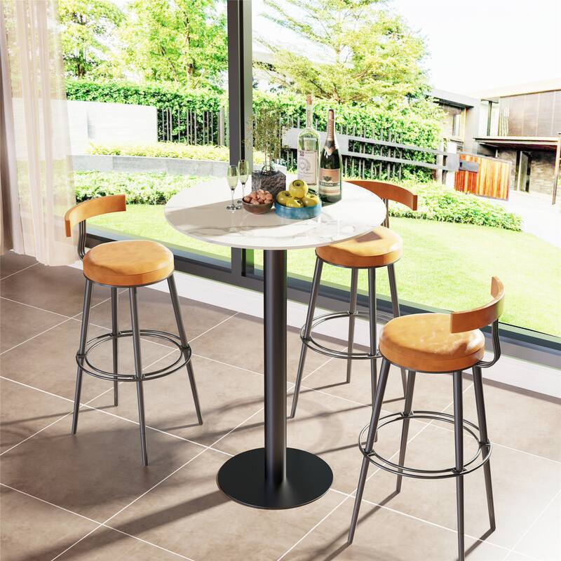 Tall Round Bar Height Bistro Pub Table for Business, Commercial Cafe